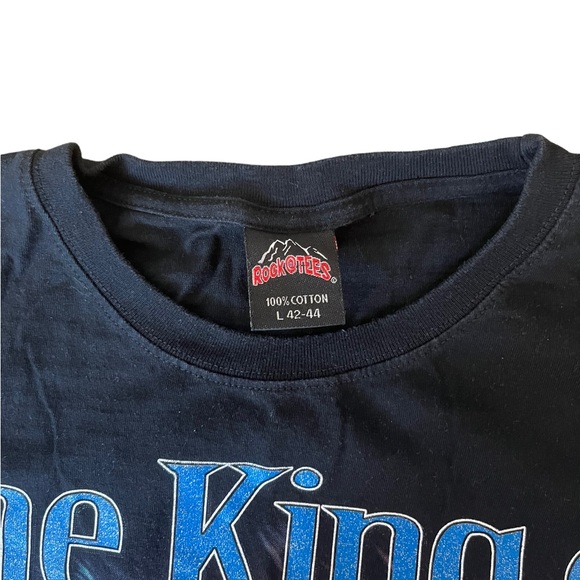 Elvis Presley Mens Tshirt Size Large 42-44 Black The King Of Rock N Roll - Picture 4 of 9